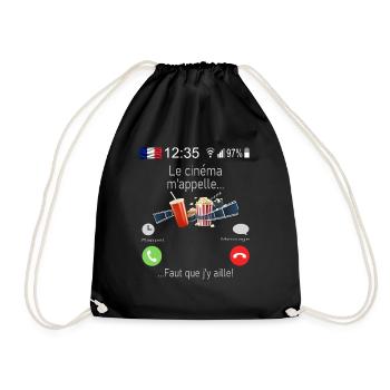 Le cinéma M appelle Faut que j y aille - Sac de sport léger - noir - Devant