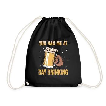 Sie Hatten Mich Bei Day Drinking Retro Beach - Turnbeutel - Schwarz - Vorne
