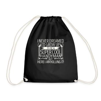 Je n’ai jamais rêvé d’être un super cool - Sac de sport léger - noir - Devant