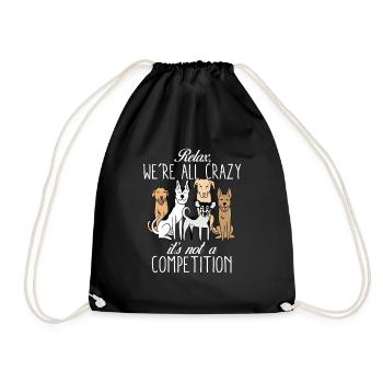 Kawaii Dog Relax Nous sommes tous fous Ce n’est pas un - Sac de sport léger - noir - Devant