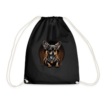 Chihuahua | Chien Cool | Rap | Hip-Hop | Gangster - Sac de sport léger - noir - Devant