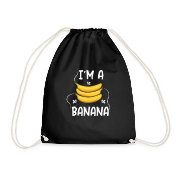 Drôle d’amateur de fruits de banane - Sac de sport léger - noir - Devant