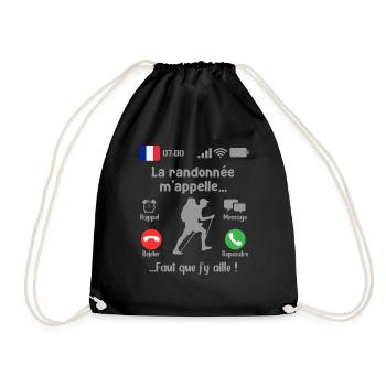 La randonnée M'appelle Faut que j'y aille! - Sac de sport léger - noir - Devant