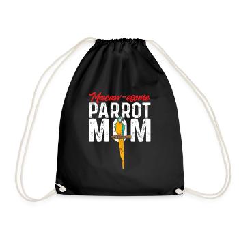 Yellow-breasted Macaw Parrot Blue And Yellow Macaw - Drawstring Bag - black - Front