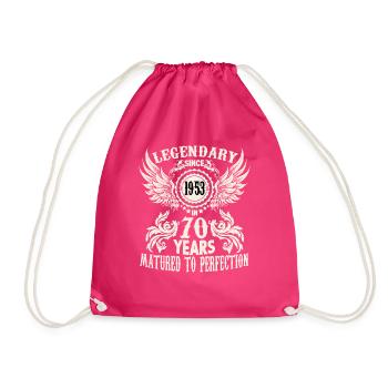 Birthday shirt for 70 year old legend honorary day - Drawstring Bag - fuchsia - Front