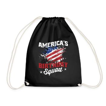 Americas Birthday Squad - Drawstring Bag - black - Front