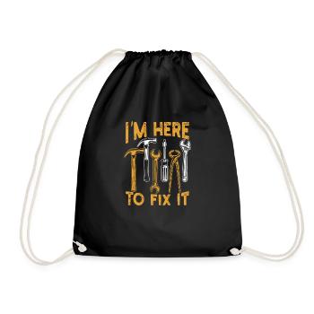 I'm here to fix it DIY - Drawstring Bag - black - Front