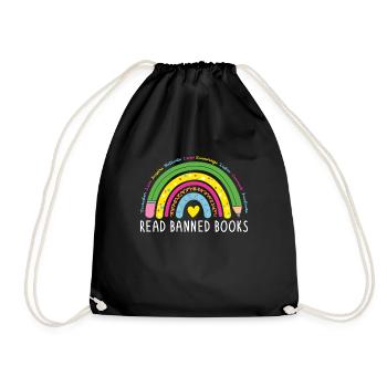 Ich habe Verbotenes Buch Rainbow Book Lover Reader gelesen - Turnbeutel - Schwarz - Vorne