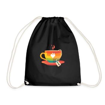 LGBTQIA+ LGBTQ LGBT Gay Pride LGBTea - Turnbeutel - Schwarz - Vorne