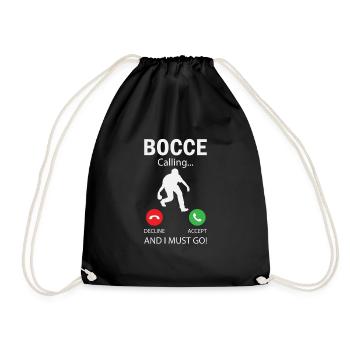 Bocciaspieler Lustiges Boccia - Turnbeutel - Schwarz - Vorne