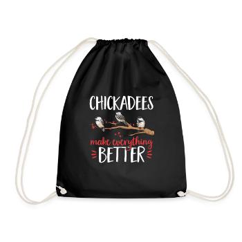 Observation des oiseaux mésanges - Sac de sport léger - noir - Devant