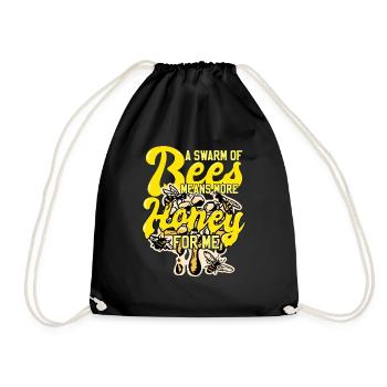 Un essaim d’abeilles Abeilles mellifères Apiculture - Sac de sport léger - noir - Devant