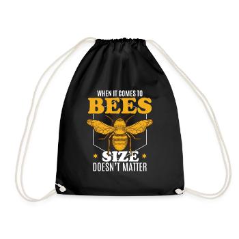 Quand il s’agit d’abeilles, la taille n’a pas d’importance - Sac de sport léger - noir - Devant