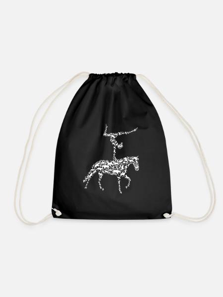 Voltigieren Reiten Pferd Spruch Reiterin Reiterhof - Turnbeutel - Schwarz