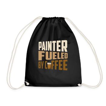 Peintre alimenté par le travail de la profession du café - Sac de sport léger - noir - Devant