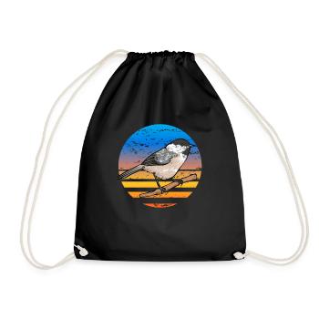 Observation des oiseaux mésanges - Sac de sport léger - noir - Devant