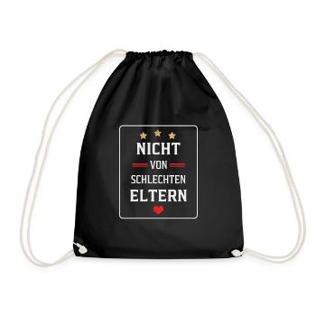 Nicht von schlechten Eltern - Turnbeutel - Schwarz - Vorne