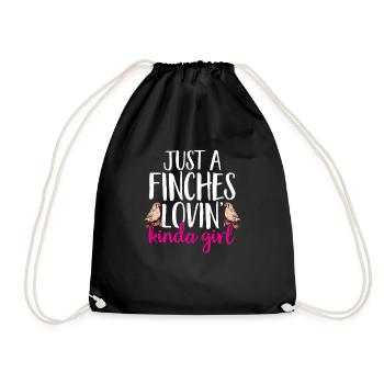 Zebra Finches Bird Zebra Finch - Drawstring Bag - black - Front