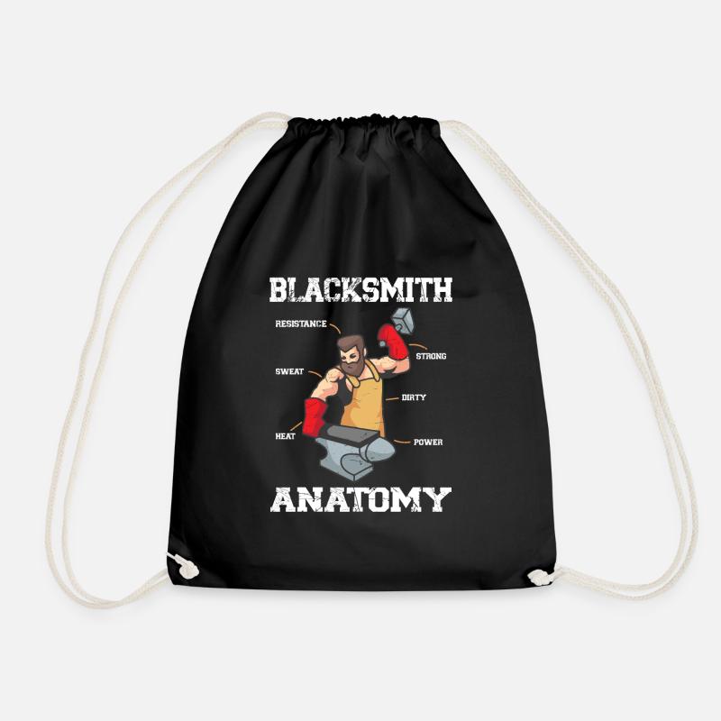 Blacksmith Gear Blacksmith Anatomy Gift Idea - Turnbeutel - Schwarz