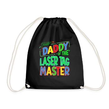 Daddy Of the Laser Tag Birthday Boy Master - Drawstring Bag - black - Front