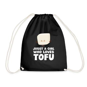 Just a Girl Who Loves Tofus - Drawstring Bag - black - Front