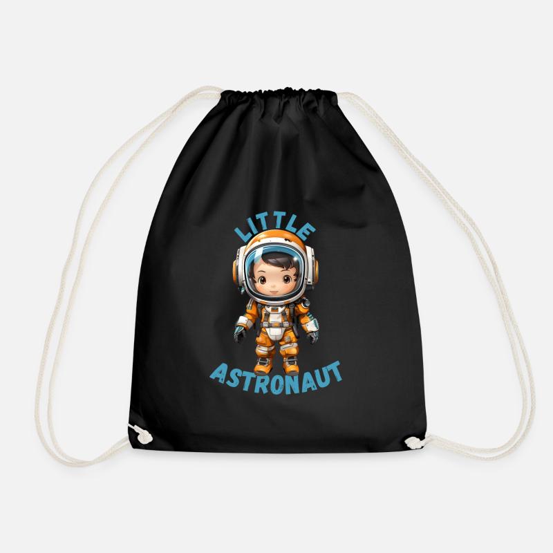 Little Astronaut - Drawstring Bag - black