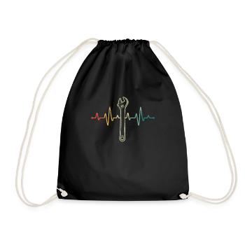 Bricoleur Heartbeat Wrench Retro Vintage 80s Pulse - Sac de sport léger - noir - Devant