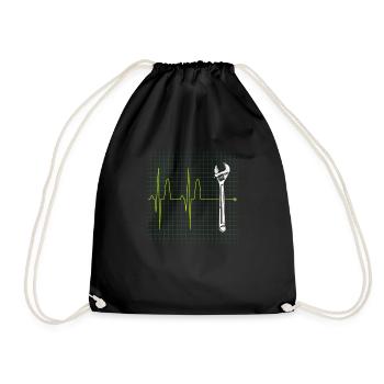 Bricoleur Heartbeat Wrench Retro Vintage 80s Pulse - Sac de sport léger - noir - Devant