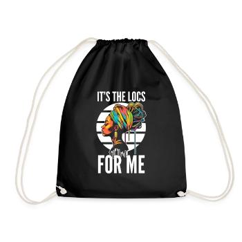 C’est The Locs For Me - Afro Hair Black American - Sac de sport léger - noir - Devant