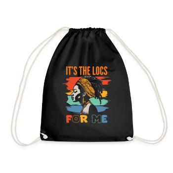 It's The Locs For Me - Afro Hair Black American - Turnbeutel - Schwarz - Vorne