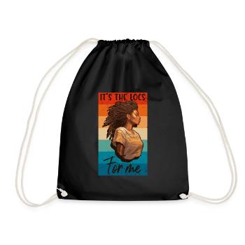 C’est The Locs For Me - Afro Hair Black American - Sac de sport léger - noir - Devant