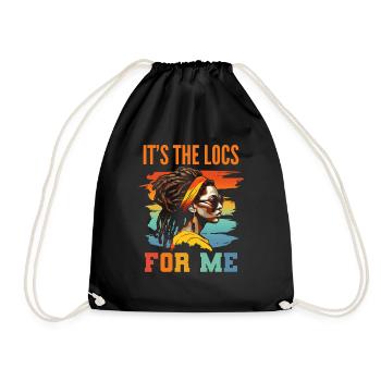C’est The Locs For Me - Afro Hair Black American - Sac de sport léger - noir - Devant