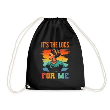 It's The Locs For Me - Afro Hair Black American - Turnbeutel - Schwarz - Vorne