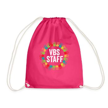 VBS Staff Hand Print Vacation Bible School Crew - Turnbeutel - Fuchsia - Vorne