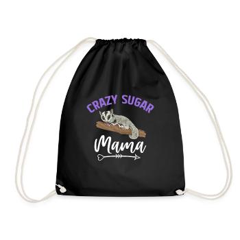 Short-headed glider Sugar Glider - Drawstring Bag - black - Front
