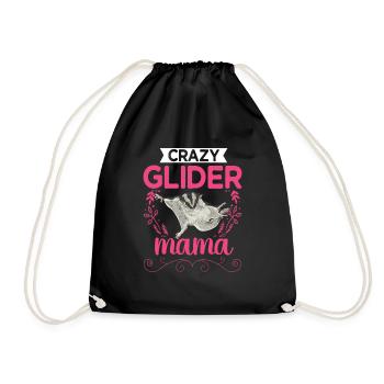Short-headed glider Sugar Glider - Drawstring Bag - black - Front