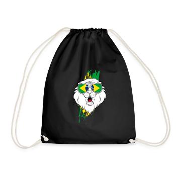Brazil - Drawstring Bag - black - Front