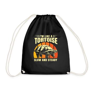 Rétro I’m Like A Tortoise Slow And Steady Turtle V - Sac de sport léger - noir - Devant