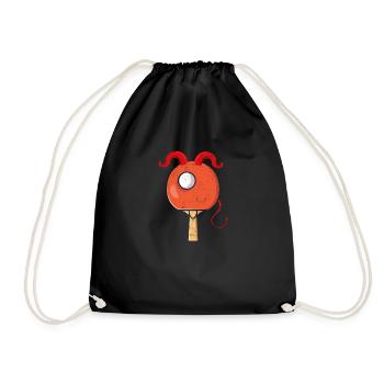 Ping Pong Devil Paddle Red Horns Drôle - Sac de sport léger - noir - Devant