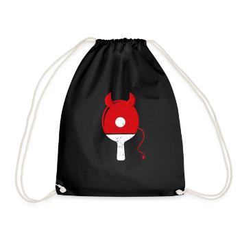 Ping Pong Devil Paddle Red Horns Drôle - Sac de sport léger - noir - Devant