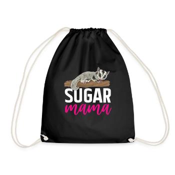 Short-headed glider Sugar Glider - Drawstring Bag - black - Front