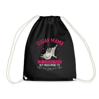 Short-headed glider Sugar Glider - Drawstring Bag - black - Front
