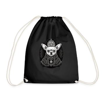 Chihuahua - Chien Pape Église Prêtre Catholique - Sac de sport léger - noir - Devant