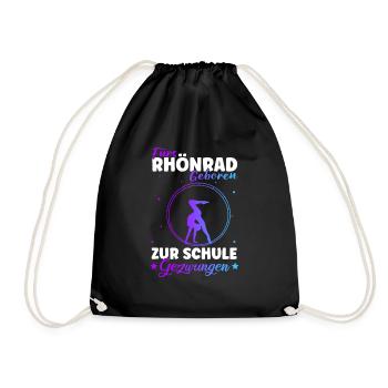 Turnen Rhönrad Gymnsatik Turntrainer Sportverein T - Turnbeutel - Schwarz - Vorne