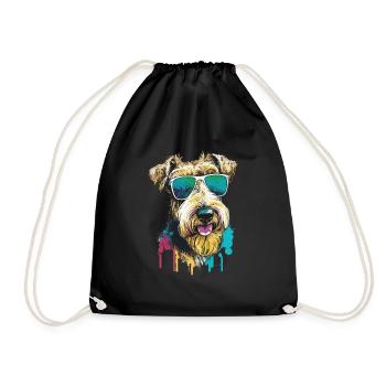 Lunettes de soleil Airedale Terrier Welsh Terrier - Sac de sport léger - noir - Devant