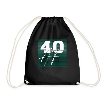 40 Af Sarcastic Birthday - Drawstring Bag - black - Front