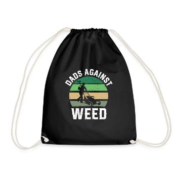 Dads Against Weed Lawnmower Dad Funny Gardening - Turnbeutel - Schwarz - Vorne