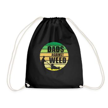 Pappas contre les mauvaises herbes Rétro Plante Papa Jardinier Pelouse - Sac de sport léger - noir - Devant