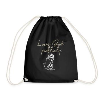 Aimer Dieu publiquement Verset biblique Foi en Jésus - Sac de sport léger - noir - Devant