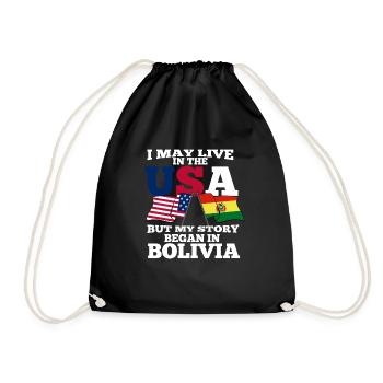 Bolivien - Turnbeutel - Schwarz - Vorne